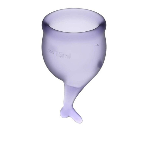 Satisfyer Feel Secure - набор менструальных чаш, 15 мл и 20 мл (фиолетовый)